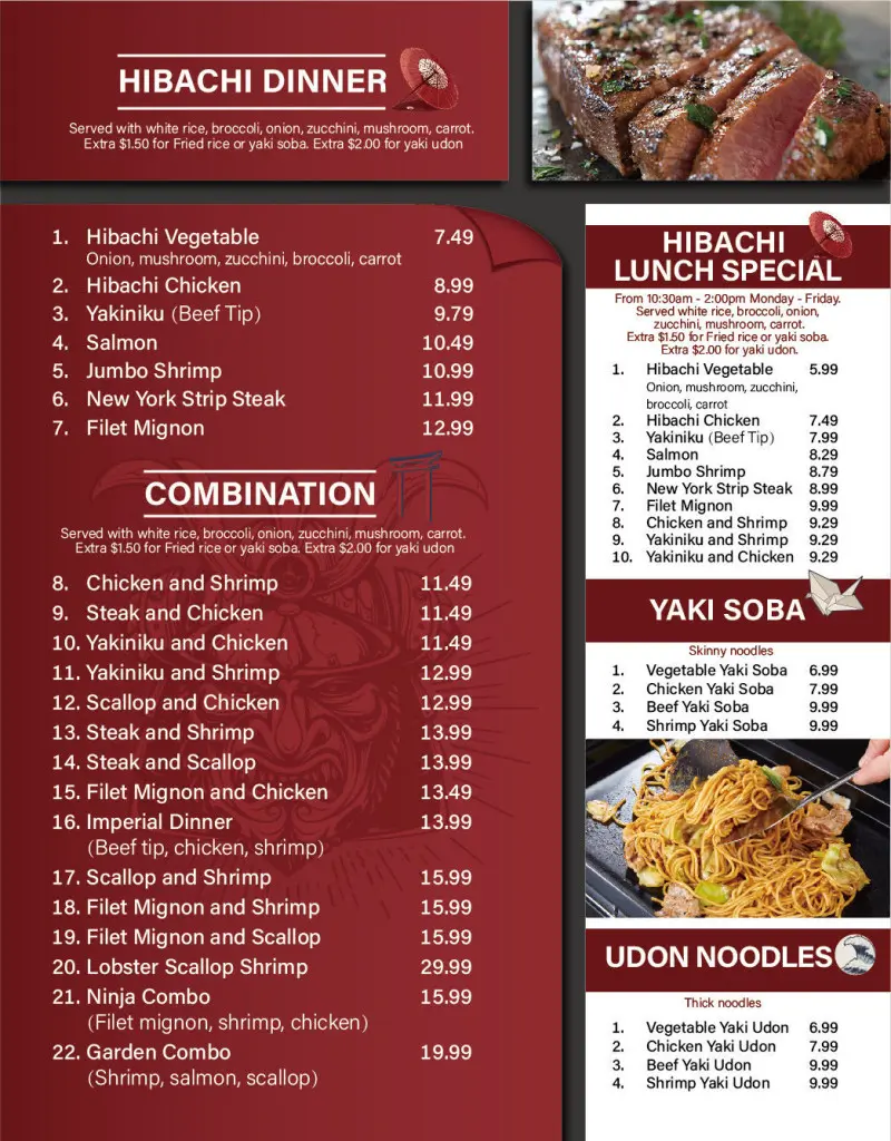 Ninja steakhouse discount